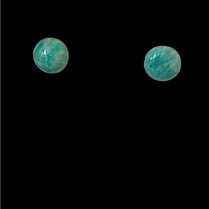 Round Turquoise Stud Earrings